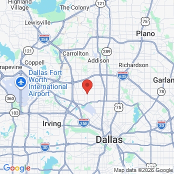 Map to Casper Family Dentistry of Dallas office in Dallas, TX