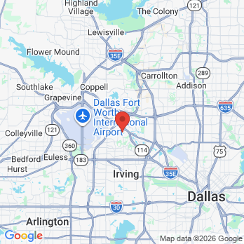 Map to Rabile Family Dentistry office in Irving, TX