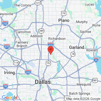 Map to William L Beall, DDS PA office in Dallas, TX