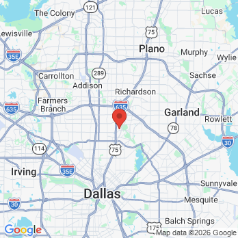 Map to Dallas Laser Dentistry office in Dallas, TX