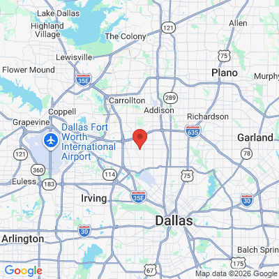 Map to  office in Dallas, TX