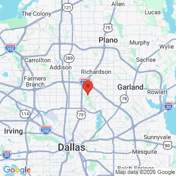 Map to Lake Highlands Dental office in Dallas, TX