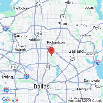 Map to Dallas Periodontal Associates office in Dallas, TX