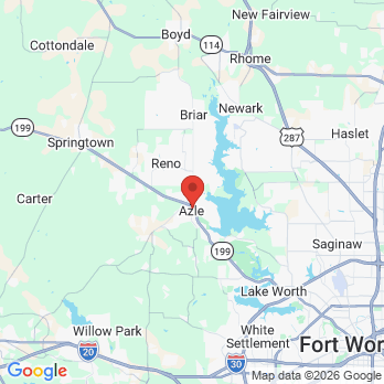 Map to Dr. Joe McCreary office in Azle, TX