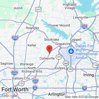 Map to Colleyville Dental: Dr. Wesley Kubo office in Colleyville, TX