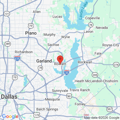 Map to  office in Rowlett, TX