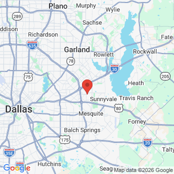 Map to Galloway Dental office in Mesquite, TX