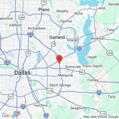 Map to  office in Mesquite, TX