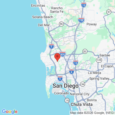 Map to Sara Naderi, DDS office in San Diego, CA