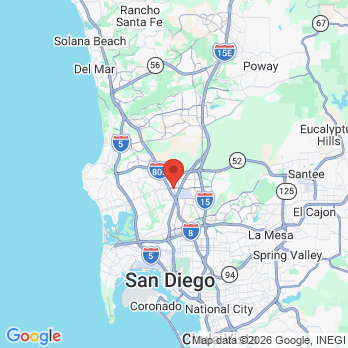 Map to Aava Dental office in San Diego, CA