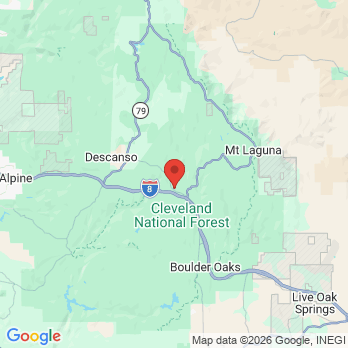 Map to Pine Valley Dental: Aaron B. Pitts, DMD office in Pine Valley, CA