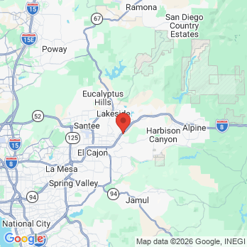 Map to East County Family Dental Center office in El Cajon, CA