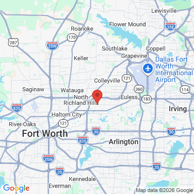 Map to  office in Hurst, TX