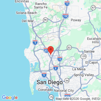 Map to Team Braces office in San Diego, CA