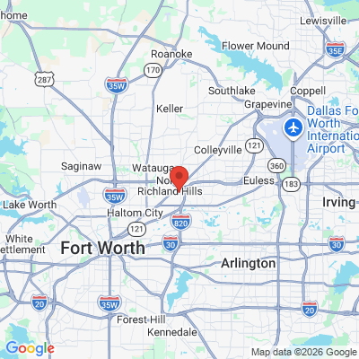 Map to  office in North Richland Hills, TX