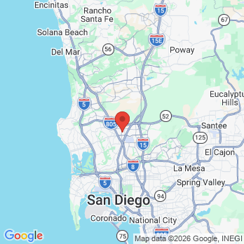 Map to San Diego Dental Group office in San Diego, CA