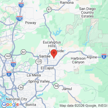 Map to David R Russell DDS Inc office in Lakeside, CA