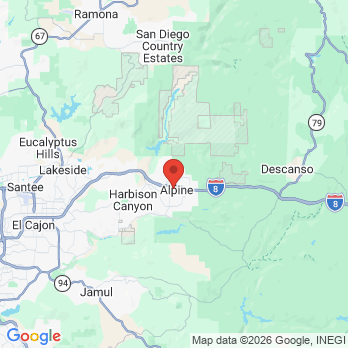 Map to Alpine Oak Dental office in Alpine, CA