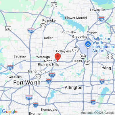 Map to  office in Hurst, TX