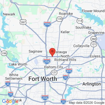Map to Dia Dental Studio office in Haltom City, TX