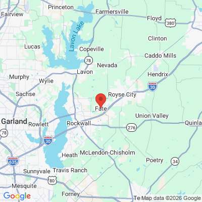 Map to  office in Fate, TX
