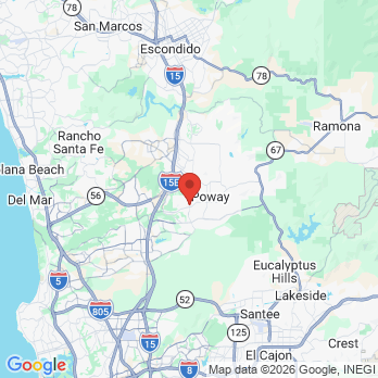 Map to Poway Dental Center office in Poway, CA