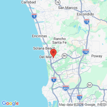 Map to Del Mar Dental Arts office in San Diego, CA