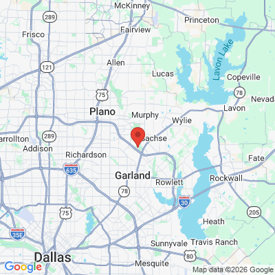 Map to  office in Garland, TX