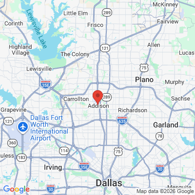 Map to  office in Addison, TX
