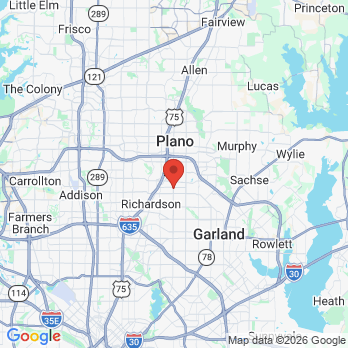 Map to Loveable Smiles office in Richardson, TX