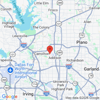 Map to Dandy office in Carrollton, TX