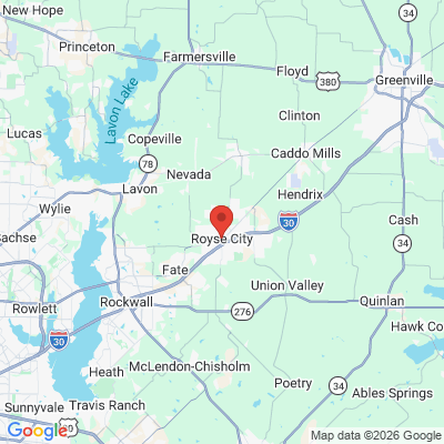 Map to  office in Royse City, TX
