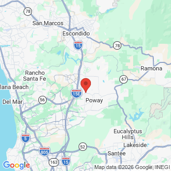 Map to Twin Peaks Dentistry office in Poway, CA