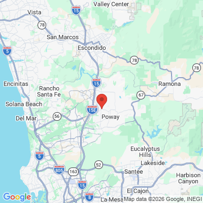 Map to Twin Peaks Dentistry office in Poway, CA