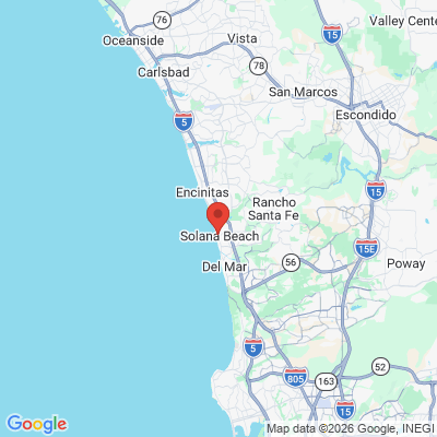 Map to Alexander Erwin, DDS office in Solana Beach, CA