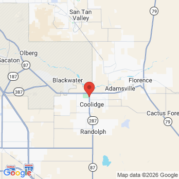 Map to Coolidge Family Dental office in Coolidge, AZ