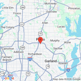 Map to CityLine Dental Center office in Richardson, TX