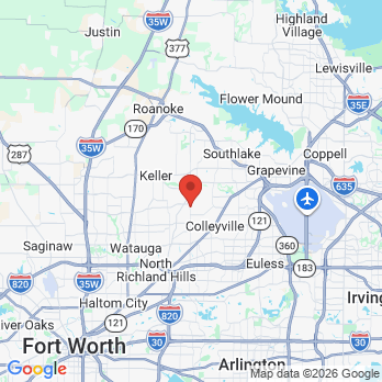 Map to Jose G. Chow Orthodontics office in Colleyville, TX