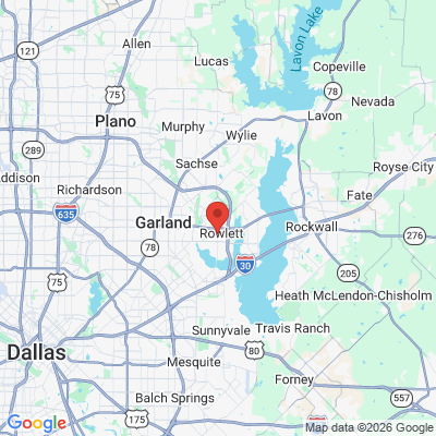 Map to  office in Rowlett, TX