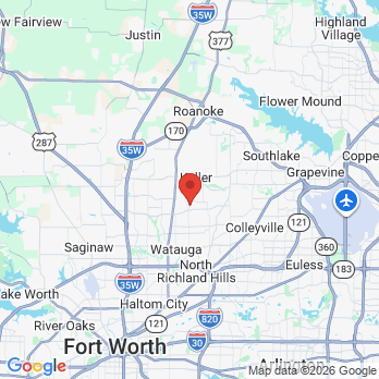 Map to Leslie Ann Nason, DDS office in Keller, TX