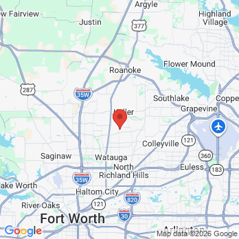 Map to Leslie Nason, DDS office in Keller, TX