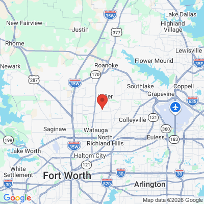 Map to  office in Keller, TX