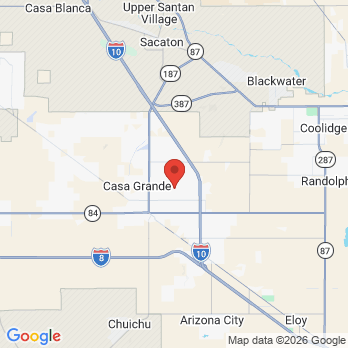 Map to Casa Grande Pediatric Dentistry office in Casa Grande, AZ