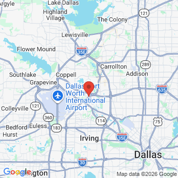 Map to Advanced Orthodontic Studio office in Irving, TX