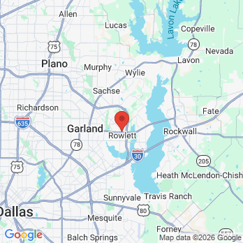 Map to Rodem Tree Dental office in Rowlett, TX
