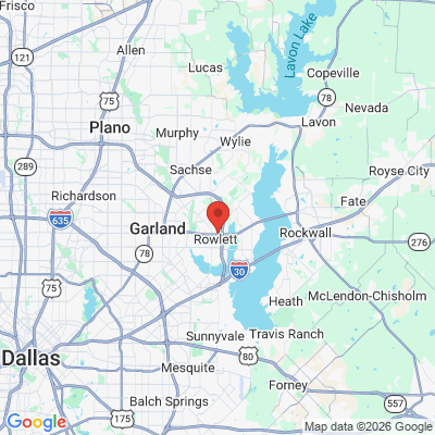 Map to  office in Rowlett, TX