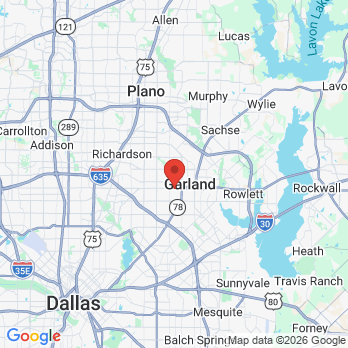 Map to Jaime Villarreal DDS, PLLC office in Garland, TX