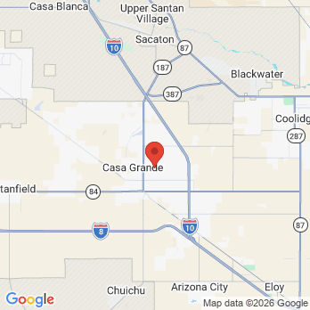 Map to Agave Dentistry office in Casa Grande, AZ