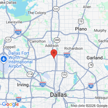 Map to Bethany Stewart Dentistry office in Dallas, TX