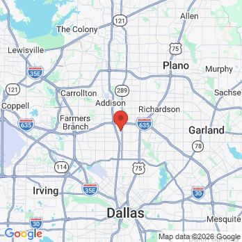 Map to The Dentist Dallas  office in Dallas, TX